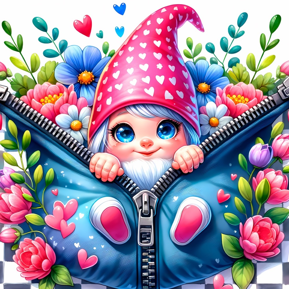 Gnome in zipper 20 oz tumbler
